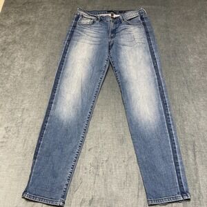 KIIND OF Ex Boyfriend Jeans Womens 27/30 Blue Denim Cotton Medium Wash Mid Rise